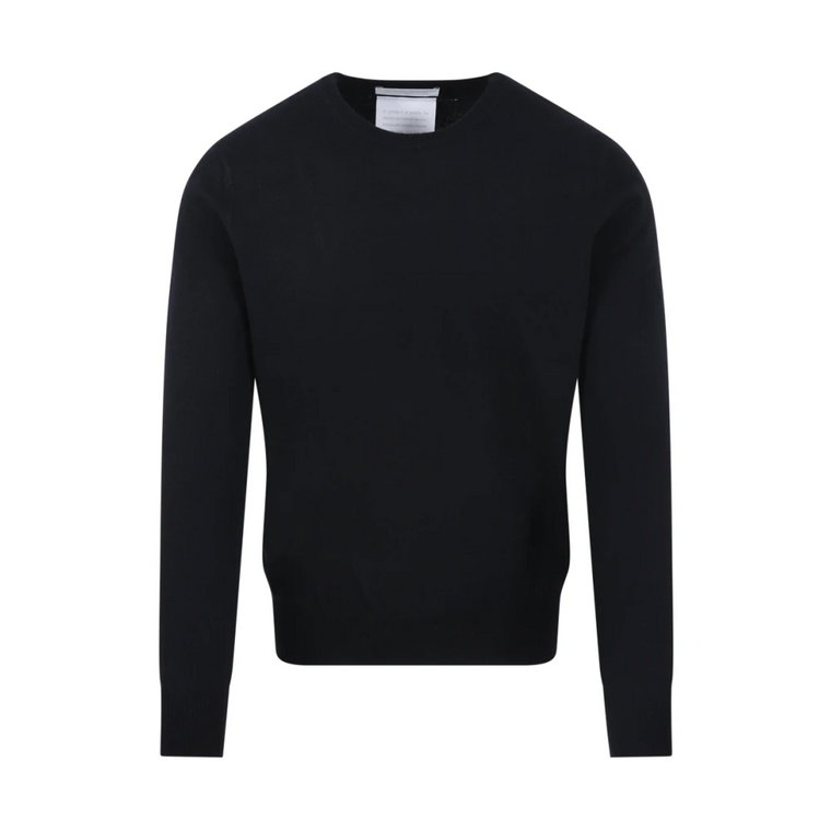 Czarny Sweter z Okrągłym Dekoltem Cashmere Company