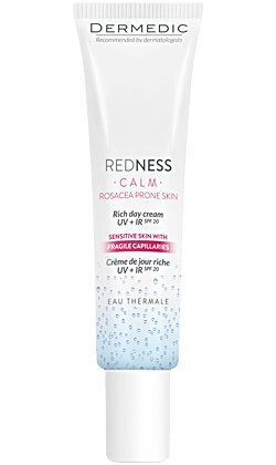 Dermedic, Redness Calm, Bogaty krem na dzień UV + IR, 40 ml