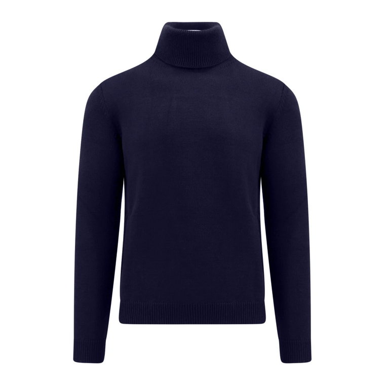 Niebieski Sweter z Włókna Wełnianego dla Mężczyzn Roberto Collina