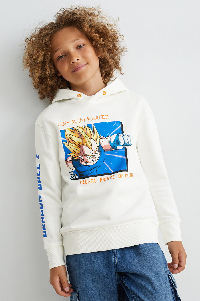 C&A Dragon Ball Z-bluza z kapturem, Biały, Rozmiar: 170