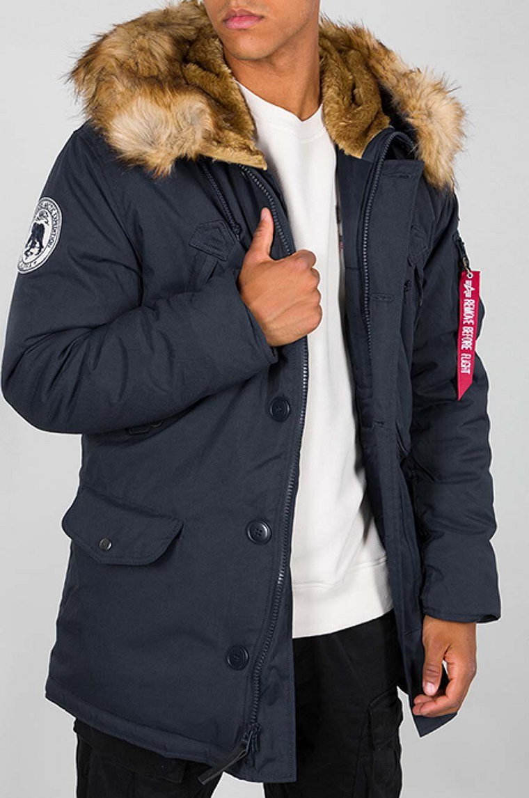 Alpha Industries kurtka Polar Jacket męska kolor granatowy zimowa 123144.07