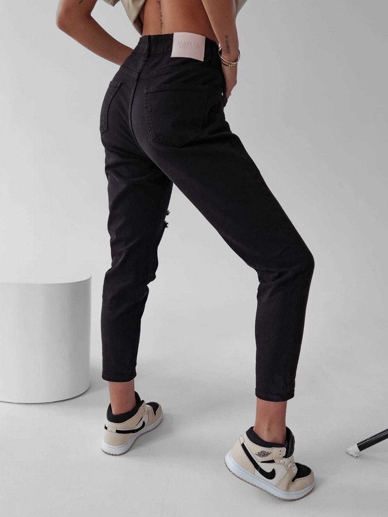 Spodnie jeansowe damskie OLAVOGA RUBIS czarne