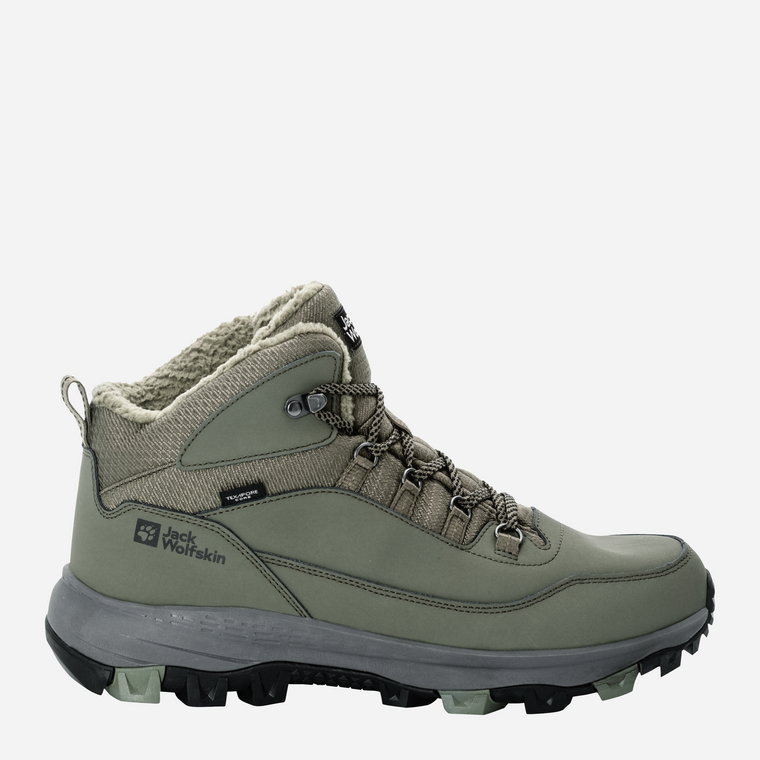Zimowe buty trekkingowe męskie niskie Jack Wolfskin Everquest Texapore Mid M 4053611-4550 43 (9UK) 26.7 cm Oliwkowe (4064993836578). Buty męskie za kostkę