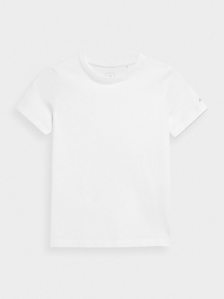 T-shirt gładki chłopięcy - biały