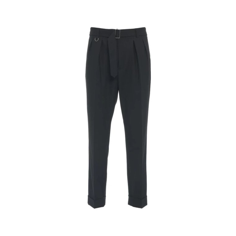 Czarne Spodnie Slim-Fit Aw24 Paolo Pecora