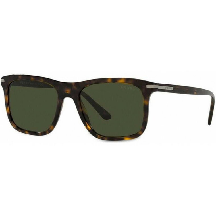 Stylowe męskie okulary przeciwsłoneczne z brązowego/havana acetatu Prada