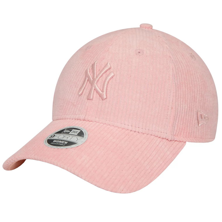 New Era 9FORTY New York Yankees Wmns Summer Cord Cap 60435001, Damskie, Różowe, czapki z daszkiem, poliester, rozmiar: OSFM