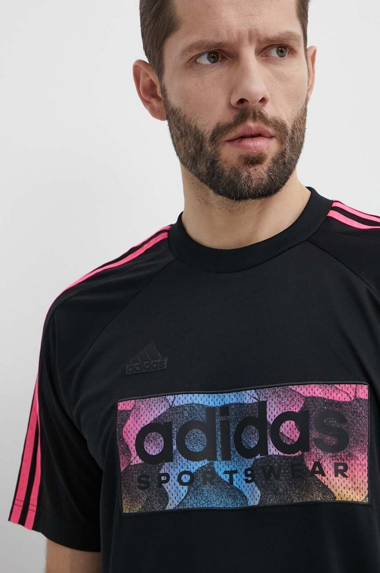 adidas t-shirt TIRO męski kolor czarny z aplikacją IP3781