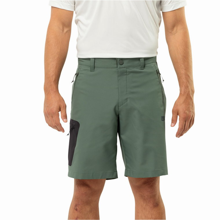 Męskie spodenki softshellowe Jack Wolfskin ACTIVE TRACK SHORTS M hedge green - 46