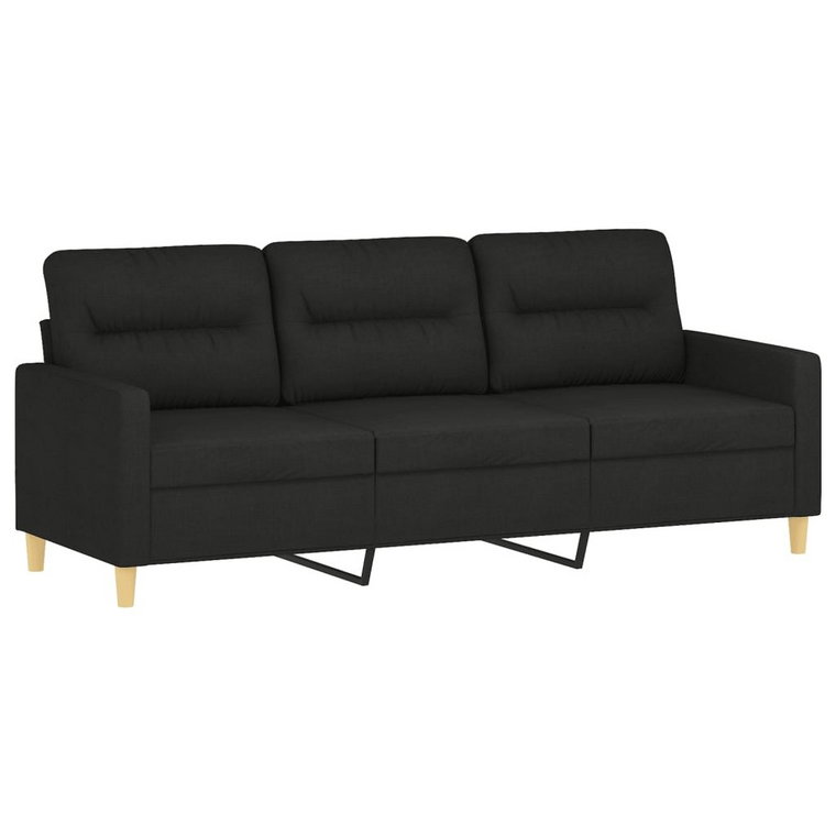 Sofa 3-osobowa czarna 198x77x80 cm