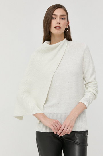 Silvian Heach sweter z domieszką wełny damski kolor beżowy lekki
