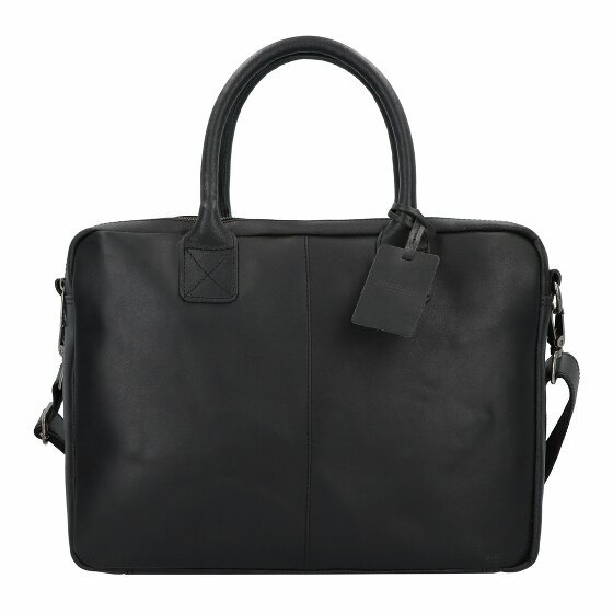 Burkely Vintage Taylor Briefcase Leather 40 cm Komora na laptopa black