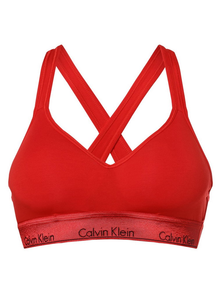 Calvin Klein - Gorset damski  z wypełnieniem, czerwony