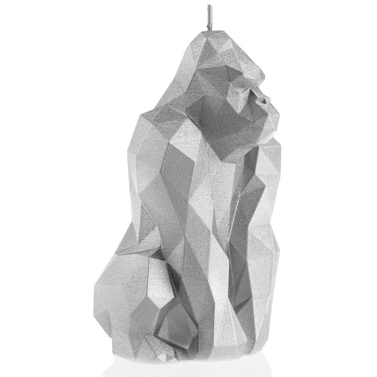 Świeca Gorilla Low-Poly Silver