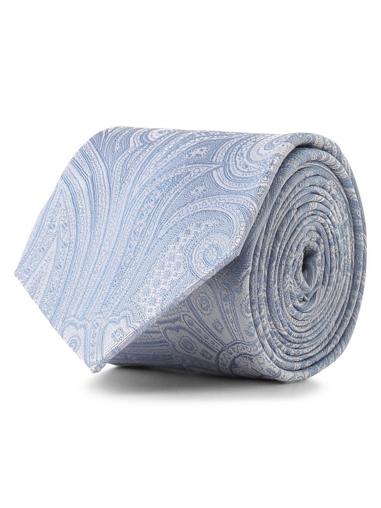 GRAAF - Krawat jedwabny męski, niebieski