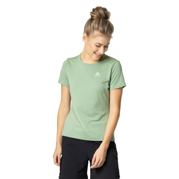Koszulka z krótkim rękawem trekkingowa damska Odlo T-shirt F-DRY zielona