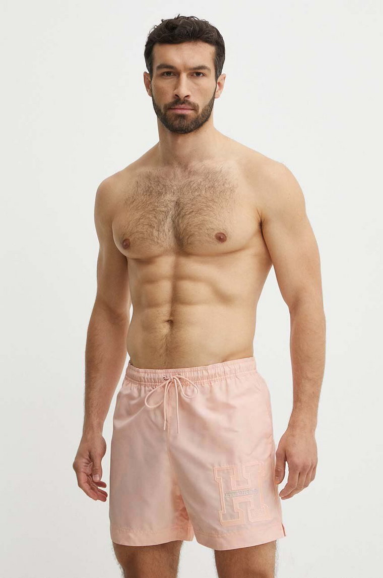 Tommy Hilfiger szorty kąpielowe kolor różowy UM0UM03212