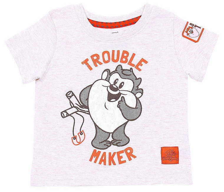 Beżowy T-shirt ZWARIOWANE MELODIE