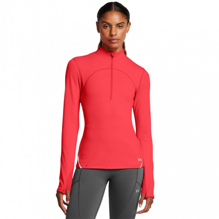 Damski longsleeve treningowy Under Armour Vanish Cw 1/2 Zip - czerwony