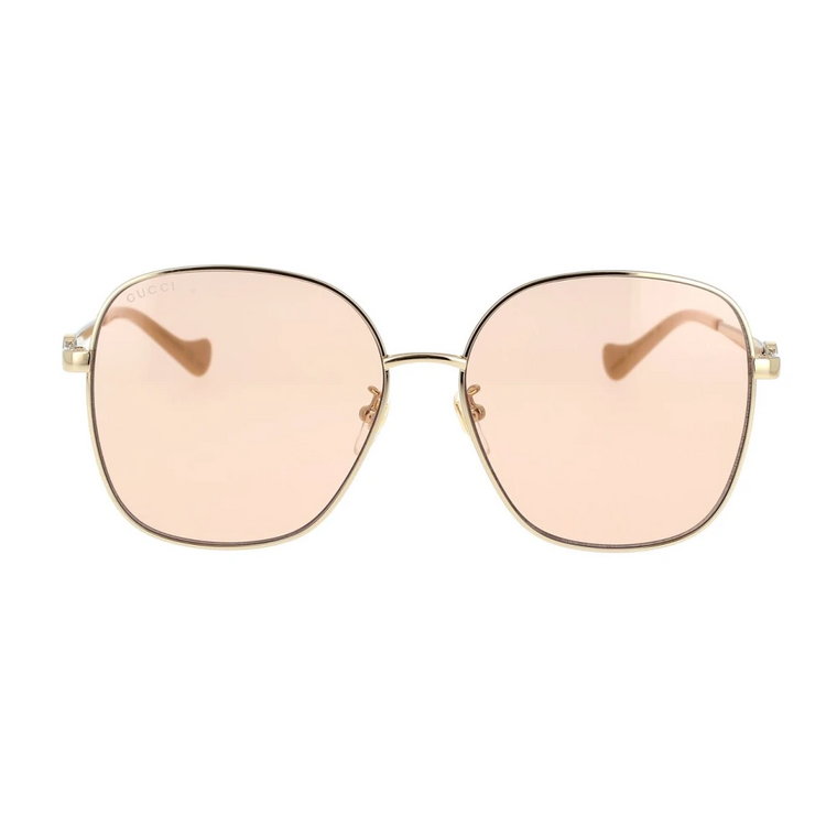 Retro Okrągłe Okulary Przeciwsłoneczne z GG Cut-Out Łańcuchem Gucci