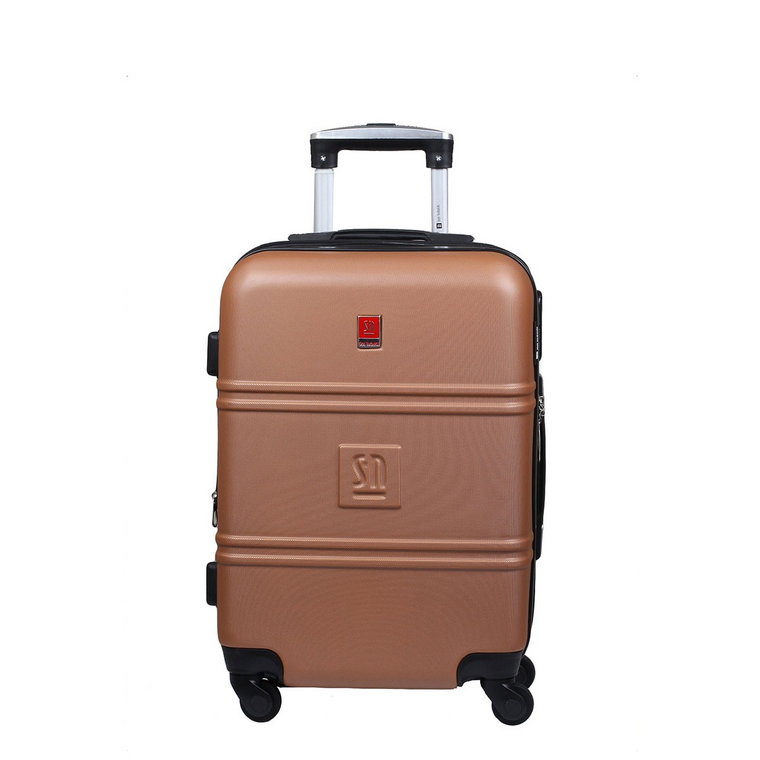 Beżowa walizka kabinowa 55 cm poszerzana Art Class Collection