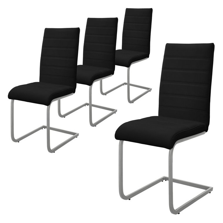 Zestaw 4 krzeseł do jadalni krzesło kuchenne krzesło wspornikowe krzesło tapicerowane krzesło huśtawka