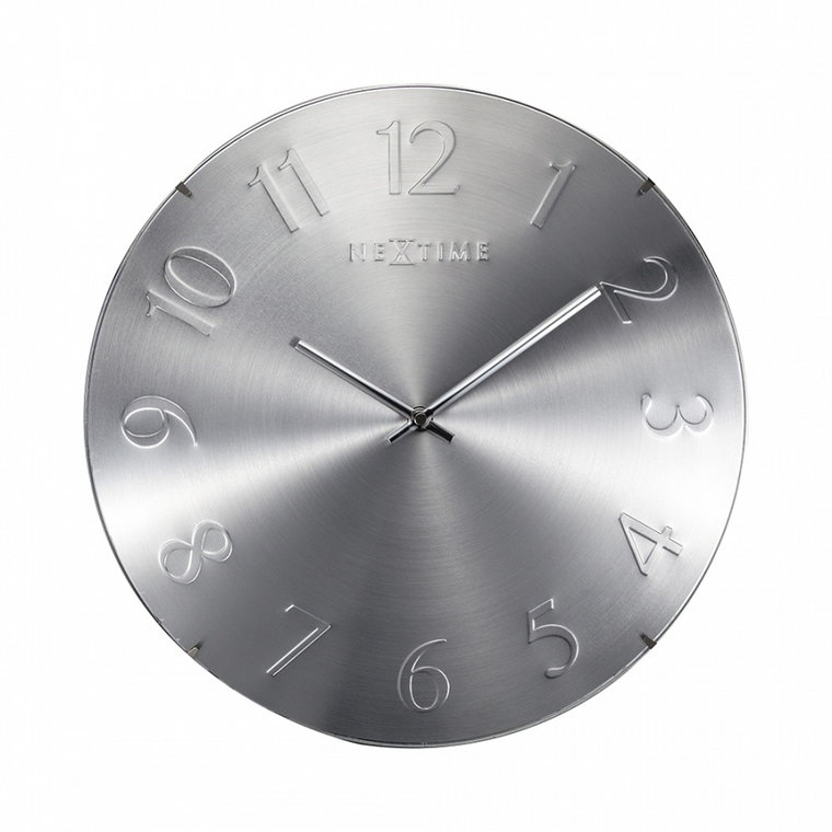 Zegar ścienny 35 cm Nextime Elegant Dome srebrny kod: 3236 ZI