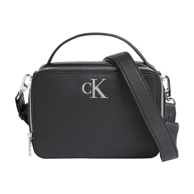 Czarna Monogramowa Torba na Ramię Calvin Klein Jeans