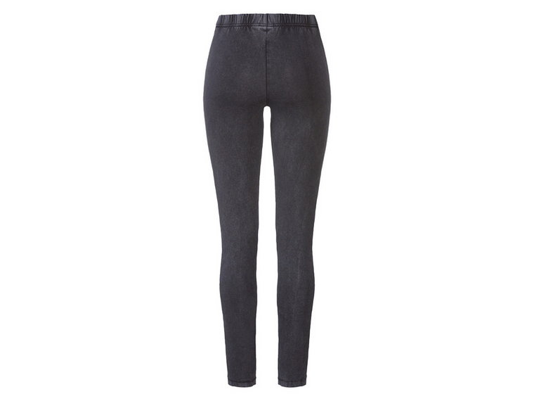 esmara Legginsy damskie o wyglądzie jeansu, z bawełną (XS (32/34), Czarny)