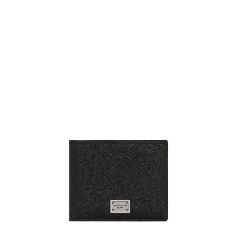 Czarna Portmonetka Bi-fold z Miejscem na Karty Dolce & Gabbana