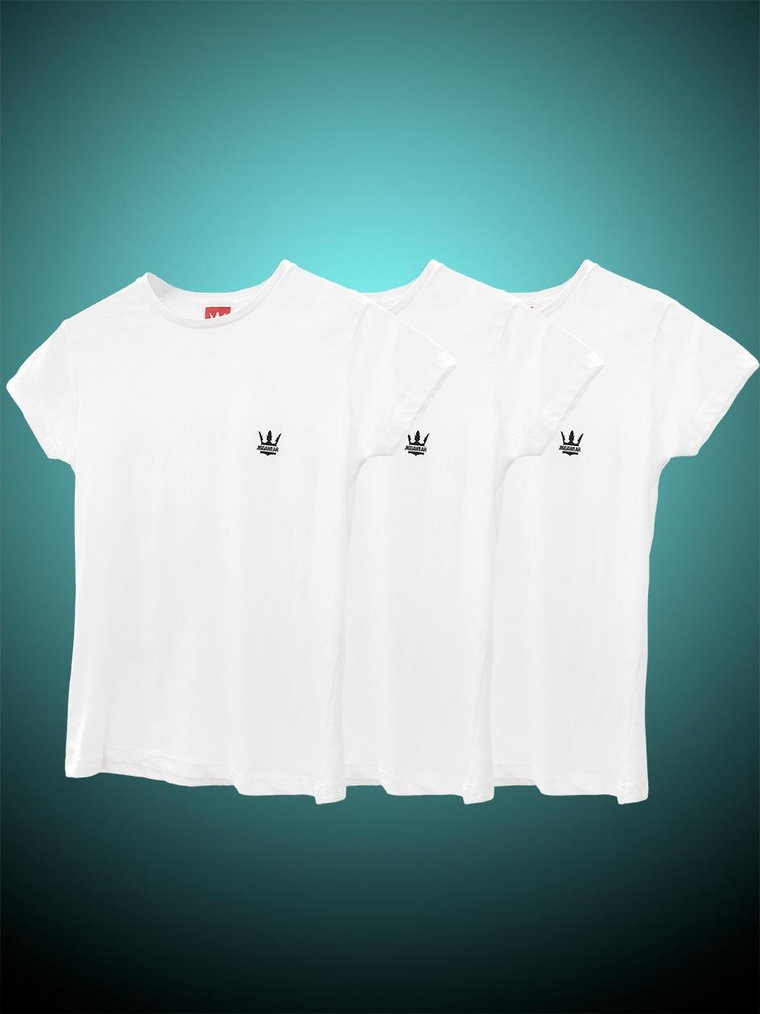 Zestaw 3 Damskich T-Shirtów Jigga Wear Mini Logo Biały