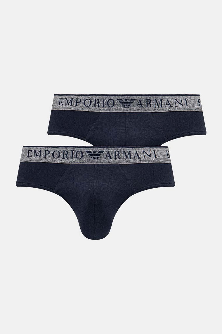 Emporio Armani Underwear slipy 2-pack męskie kolor granatowy 111733 4F720