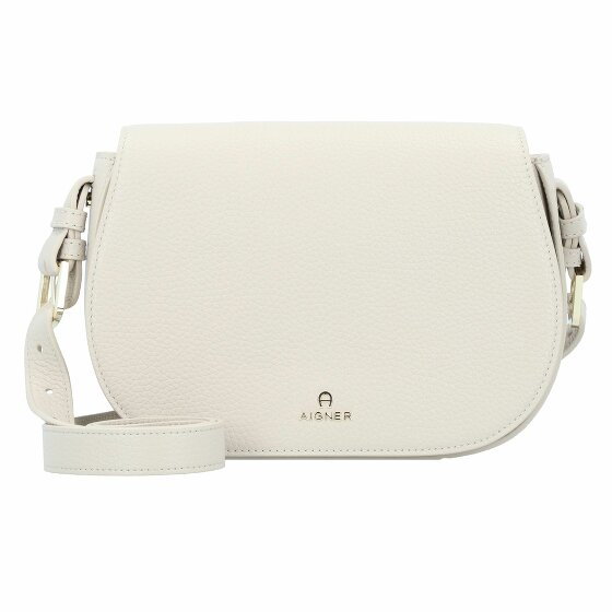 AIGNER Ivy Torba na ramię M Skórzany 19 cm pearl white