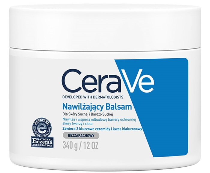 Nawilżający balsam CeraVe dla suchej i bardzo suchej skóry twarzy i ciała 340 ml (3337875597227). Kremy i balsamy do ciała