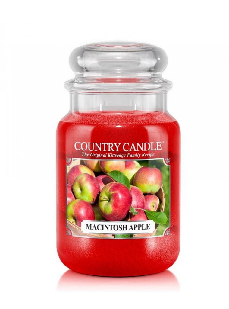 Country Candle, Macintosh Apple, świeca zapachowa, duży słoik, 2 knoty