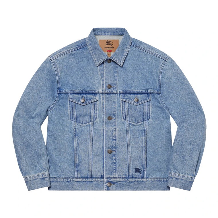 Limitowana Edycja Denim Trucker Jacket Niebieska Supreme