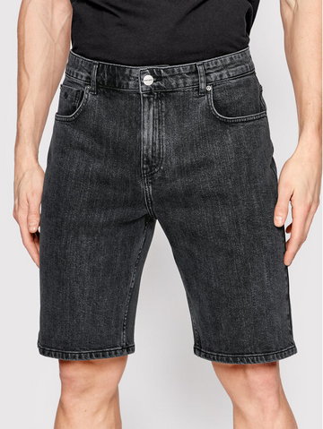 Szorty jeansowe Warren Czarny Regular Fit