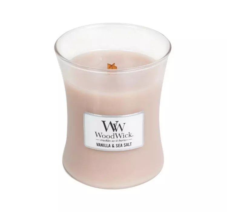 WOODWICK MEDIUM JAR CANDLE ŚWIECA ZAPACHOWA VANILLA & SEA SALT 275G