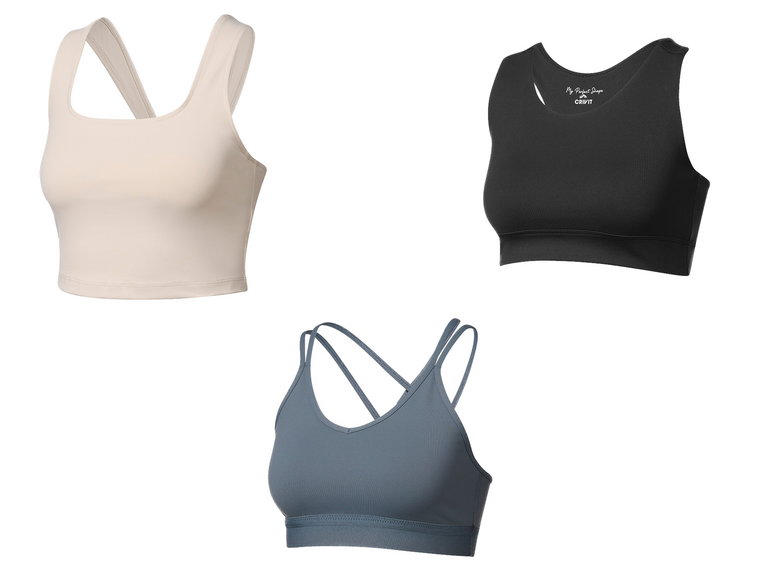 CRIVIT Biustonosz sportowy typu bustier, lekkie podtrzymanie