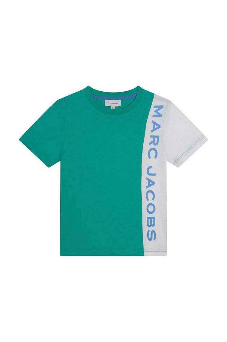 Marc Jacobs t-shirt bawełniany dziecięcy kolor zielony z nadrukiem
