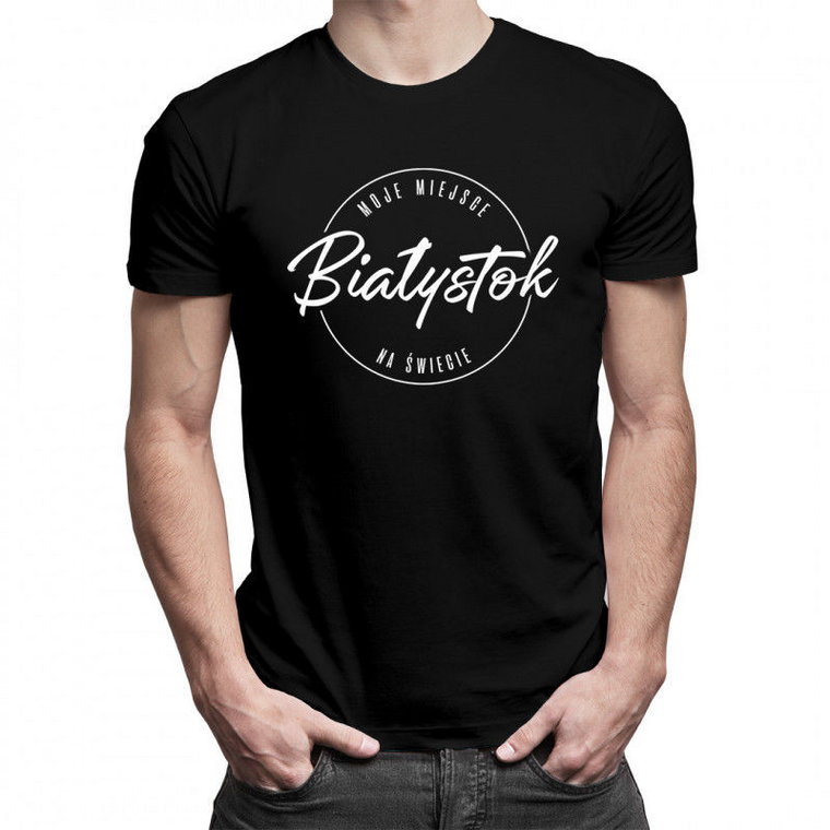 Białystok - męska koszulka z nadrukiem