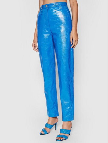 Spodnie skórzane Renate RM369 Niebieski Regular Fit