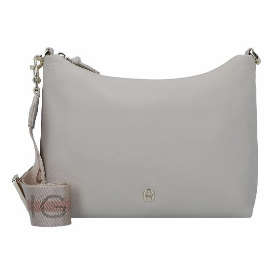 AIGNER Zita Torba na ramię Skórzany 26.5 cm pearl white