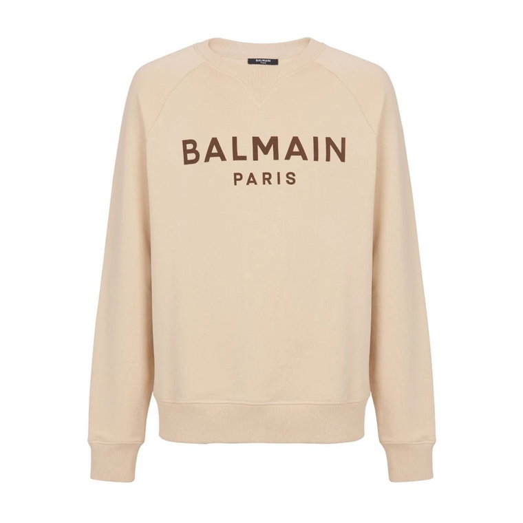 Bluza z nadrukiem logo Balmain