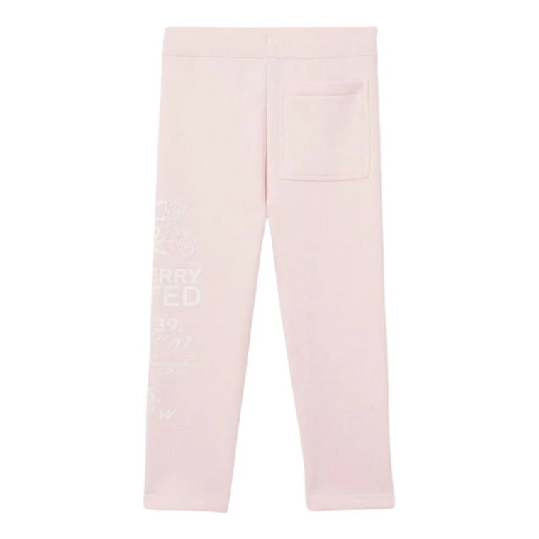 Eleganckie różowe spodnie z bawełny dla dziewcząt Burberry