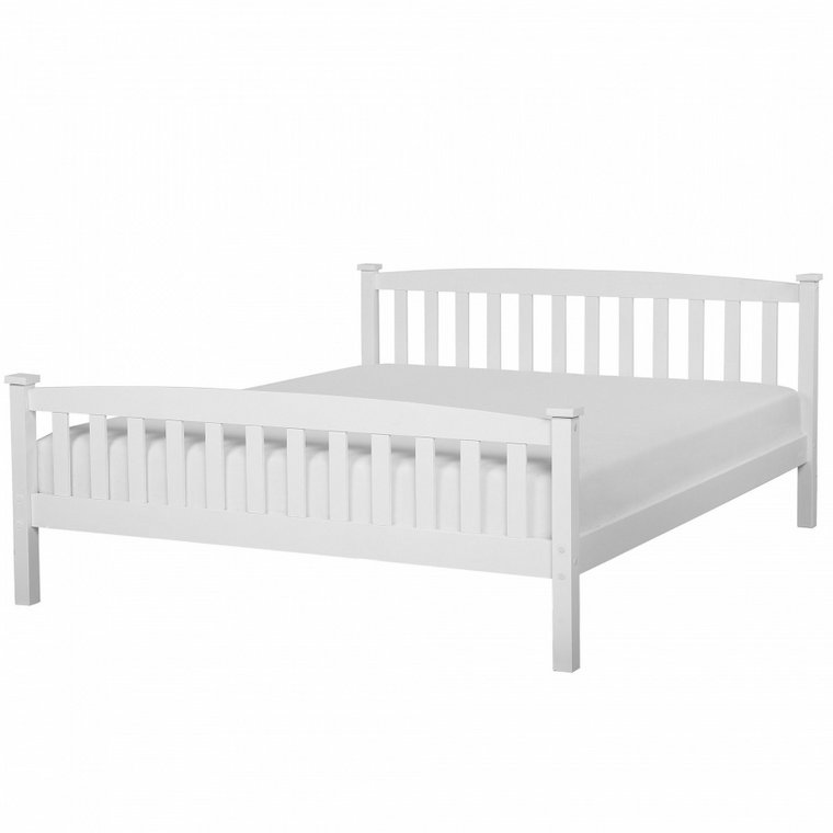 Łóżko drewniane 160 x 200 cm białe GIVERNY kod: 4251682224666