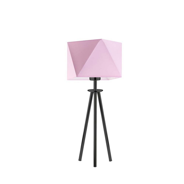 Lampka nocna LYSNE Soveto, 60 W, E27, jasnoróżowa/czarna, 50x23 cm