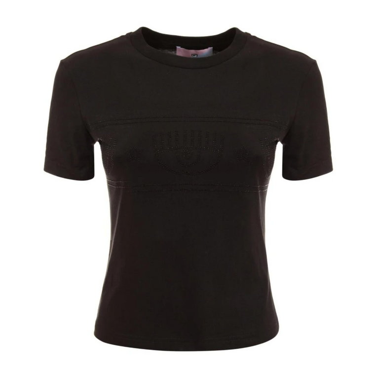 Czarne T-shirty i Pola Chiara Ferragni Collection