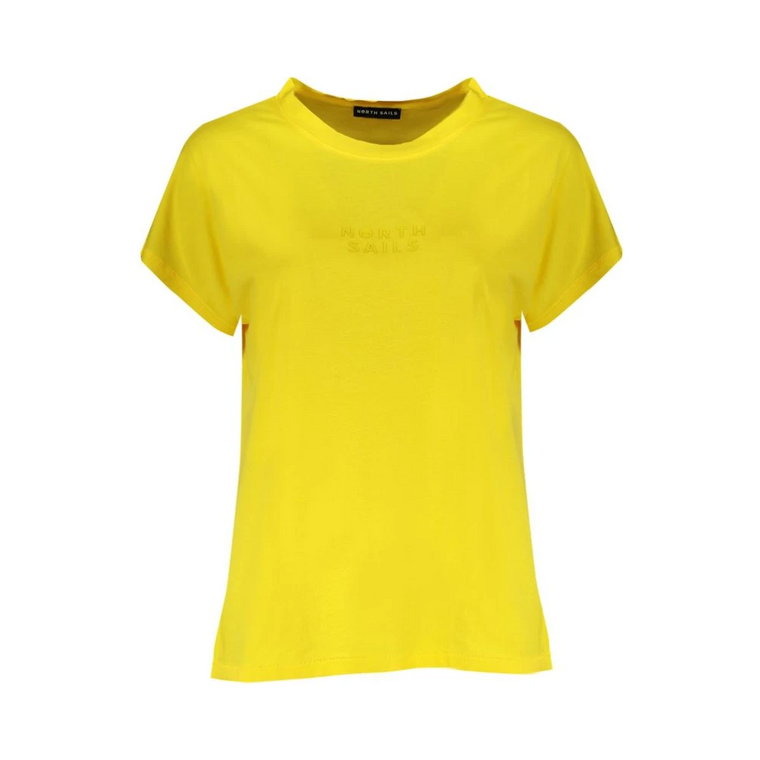 Żółta Bawełna Z Nadrukiem Logo T-shirt North Sails