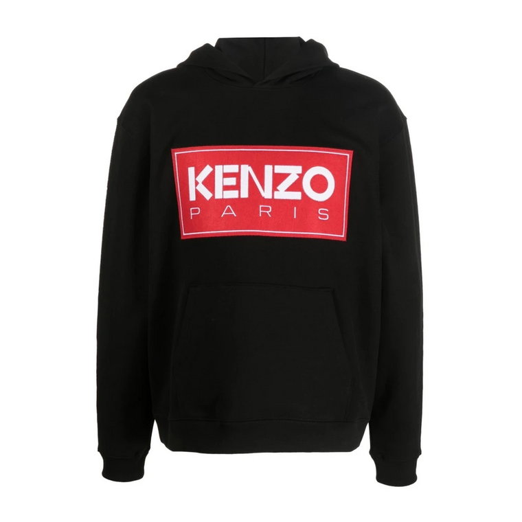 Czarna Bluza z Logo Kenzo
